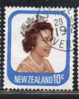 NEW ZEALAND NUOVA ZELANDA 1977 1982 QUEEN ELIZABETH II 10c USED USATO OBLITERE' - Oblitérés