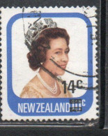 NEW ZEALAND NUOVA ZELANDA 1979 SURCHARGED QUEEN ELIZABETH II 14c On 10c USED USATO OBLITERE' - Usati