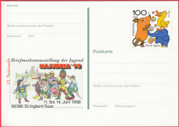 CP - Entier Postal  (Allemagne - RFA) (1998) - Exposition De Timbres Pour La Jeunesse Najubria 98 - Postkarten - Ungebraucht