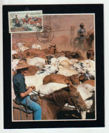 USA. . "Mustering On A Cattle Station" Maximum-card - Agriculture