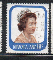 NEW ZEALAND NUOVA ZELANDA 1977 1982 QUEEN ELIZABETH II 10c USED USATO OBLITERE' - Oblitérés