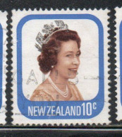 NEW ZEALAND NUOVA ZELANDA 1977 1982 QUEEN ELIZABETH II 10c USED USATO OBLITERE' - Oblitérés