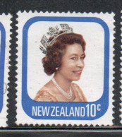 NEW ZEALAND NUOVA ZELANDA 1977 1982 QUEEN ELIZABETH II 10c USED USATO OBLITERE' - Oblitérés