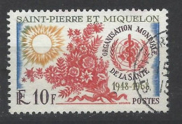 Saint-Pierre Et Miquelon - 1968 - Usato/used - WHO - Mi N. 425 - Cartas & Documentos