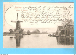 Boskoop Rivier De Gouwe Met Molen 1902 C121 - Boskoop