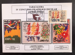 SPAIN, Uncirculated Maximum Card, « EXPO 92 Sevilla », « Philatelic Event », MONOVAR, Alicante, 1992 - Tarjetas Máxima