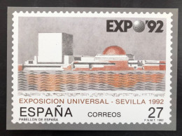 SPAIN, Uncirculated Card, « EXPO 92 Sevilla », « ARCHITECTURE », « Pabellón De España », 1992 - Tarjetas Máxima