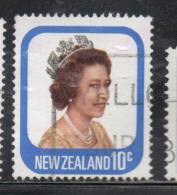 NEW ZEALAND NUOVA ZELANDA 1977 1982 QUEEN ELIZABETH II 10c USED USATO OBLITERE' - Oblitérés