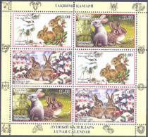 2023. Tajikistan, Lunar Calendar, Year Of The Rabbit, Sheetlet Perforated, Mint/** - Tadzjikistan