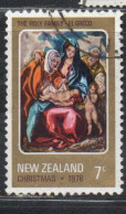 NEW ZEALAND NUOVA ZELANDA 1978 HOLY FAMILY BY EL GRECO CHRISTMAS NATALE NOEL WEIHNACHTEN NAVIDAD 7c USED USATO OBLITERE' - Usati