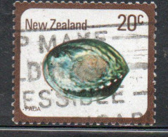 NEW ZEALAND NUOVA ZELANDA 1978 SHELLS PAUA HALIOTIS IRIS 20c USED USATO OBLITERE' - Oblitérés