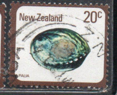 NEW ZEALAND NUOVA ZELANDA 1978 SHELLS PAUA HALIOTIS IRIS 20c USED USATO OBLITERE' - Usati