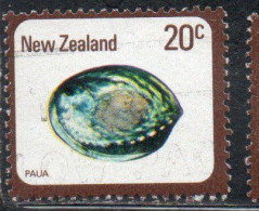 NEW ZEALAND NUOVA ZELANDA 1978 SHELLS PAUA HALIOTIS IRIS 20c USED USATO OBLITERE' - Usati