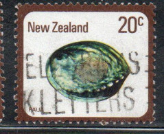 NEW ZEALAND NUOVA ZELANDA 1978 SHELLS PAUA HALIOTIS IRIS 20c USED USATO OBLITERE' - Usati