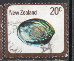 NEW ZEALAND NUOVA ZELANDA 1978 SHELLS PAUA HALIOTIS IRIS 20c USED USATO OBLITERE' - Usados