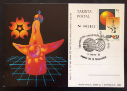 SPAIN, Uncirculated Maximum Card, « EXPO 92 Sevilla », « Architecture », « Torre Del Sol», 1989 - Tarjetas Máxima