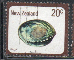 NEW ZEALAND NUOVA ZELANDA 1978 SHELLS PAUA HALIOTIS IRIS 20c USED USATO OBLITERE' - Gebruikt