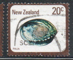 NEW ZEALAND NUOVA ZELANDA 1978 SHELLS PAUA HALIOTIS IRIS 20c USED USATO OBLITERE' - Gebraucht