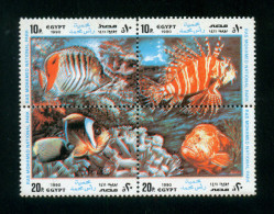 EGYPT / 1990 / RAS MOHAMED NATIONAL PARK / FISH / RED SEA / CORAL REEFS / MNH / VF - Nuevos