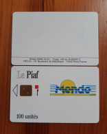 ANCIENNE CARTE A PUCE PIAF MENDE 200 EXEMPLAIRES 04/91 100 UNITES RARE T.B.E !!! - PIAF Parking Cards