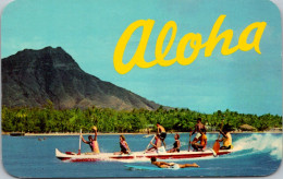 Hawaii Aloha Waikiki Outrigger Canoe Pan Amerian World Airways Card - Honolulu