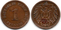 MA 24222 / Allemagne - Deutschland - Germany 1 Pfennig 1906 D TB+ - 1 Pfennig