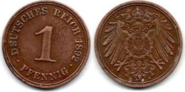 MA 24223 / Allemagne - Deutschland - Germany  1 Pfennig 1892 A TTB - 1 Pfennig