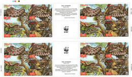 Ukraine 2002. WWF (Snakes). Sheetlet Of 16 (4x4)+4 Tabs. Perf:11.  Michel # 502-05 C  KB - Ukraine