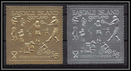 86388 Easdale Scotland Sports Tennis Chess Golf Velo Cycling Moto Escrime Baseball OR Gold Stamps Argent Silver ** MNH - Fencing