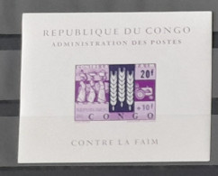 Congo Kinshasa 1964 COB LX480 Feuillet De Luxe Proof Contre La Faim Tracteur Traktor Tractor - Contro La Fame