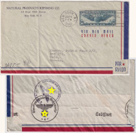 USA To NORWAY - 1941 - Sc.C24 30c Blue On German Censored Air Mail Cover From New York City To Oslo - Lettres & Documents