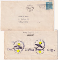 USA To NORWAY - 1940 - Sc.810 5c Blue On German Censored Surface Cover From New York City To Oslo - Brieven En Documenten