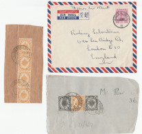 SELANGOR  KEDAH  - 1952 FORCES Mail COVER + 1930s Stamps On PIECES ,  Malaysia Military - Kedah