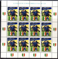 ITALIA REPUBBLICA ITALIA 2008-2009 INTER CAMPIONE D'ITALIA  MINIFOGLIO ** MNH - Hojas Bloque