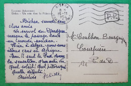 OBLITERATION MECANIQUE BISKRA CONSTANTINE PP ALGERIE CARTE POSTALE POUR COURPIERE PUY DE DOME 1954 LETTRE COVER FRANCE - Lettres & Documents