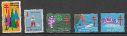 COLLECTION OF SOUTH AFRICAN CHRISTMAS KERSFEES 1960S  VIGNETTE Reklamemarke Erinnophilie CINDERELLA - Erinnofilia