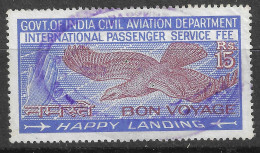 Bon Voyage, Happy Landing, Eagle, Hand International Passenger Service Fee, India VIGNETTE Reklamemarke Erinnophilie - Erinnofilia