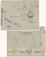 ITALIE / ITALY - 1941 Censored Cover FromGenova To Oslo - Illustrated Franking Machine Mark (Samarengo) - Macchine Per Obliterare (EMA)