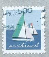 VEREINIGTE STAATEN ETATS UNIS USA 2023 SAILBOAT WITH GREEN SAIL USED SN 5747 YT 5612 - Usati