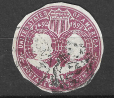 Timbre Entier Postaux United States Of América Postage TWO Cents (1492-1892) - Erinnofilia