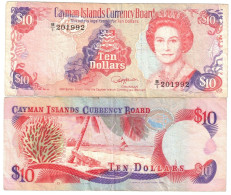 Cayman Islands 10 Dollars 1991 VF - Iles Cayman