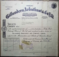 INDIA 1955 & 1978 GILLANDERS ARBUTHNOT & Co. LTD.,...2 DIFFERENT SHARE CERTIFICATE - Industrie