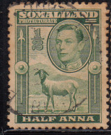 ½d Green, Somaliland Protectorate Used 1938, Portrait To Left, Farm Animal, Sheep - Somaliland (Protectorat ...-1959)