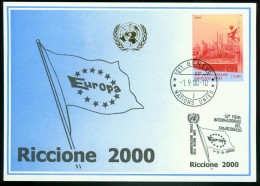 Sp UN Geneva (UNO) 2000 | Exhibition Card. "Riccione 2000" Riccione, Italy (MiNr 391) - Cartas & Documentos