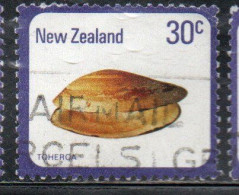 NEW ZEALAND NUOVA ZELANDA 1978 SHELLS TOHEROA PAPHIES VENTRICOSA 30c USED USATO OBLITERE' - Usati