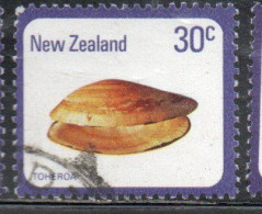 NEW ZEALAND NUOVA ZELANDA 1978 SHELLS TOHEROA PAPHIES VENTRICOSA 30c USED USATO OBLITERE' - Gebruikt