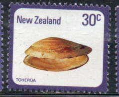 NEW ZEALAND NUOVA ZELANDA 1978 SHELLS TOHEROA PAPHIES VENTRICOSA 30c USED USATO OBLITERE' - Gebruikt