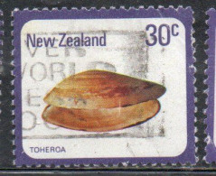 NEW ZEALAND NUOVA ZELANDA 1978 SHELLS TOHEROA PAPHIES VENTRICOSA 30c USED USATO OBLITERE' - Used Stamps