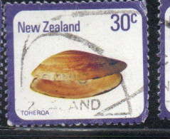 NEW ZEALAND NUOVA ZELANDA 1978 SHELLS TOHEROA PAPHIES VENTRICOSA 30c USED USATO OBLITERE' - Gebruikt