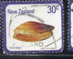 NEW ZEALAND NUOVA ZELANDA 1978 SHELLS TOHEROA PAPHIES VENTRICOSA 30c USED USATO OBLITERE' - Usati